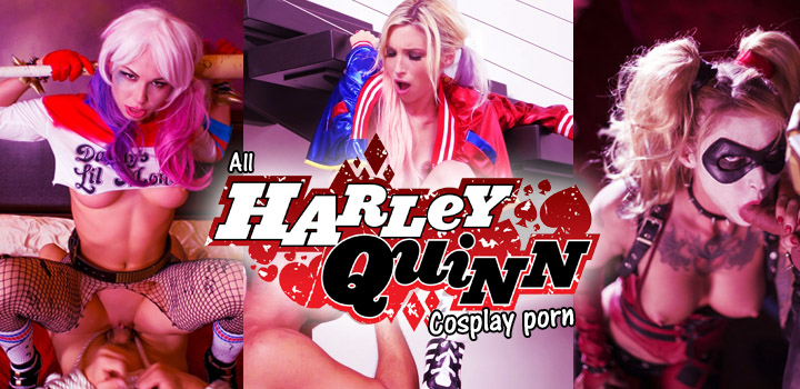 All Harley Quinn cosplay porn scenes