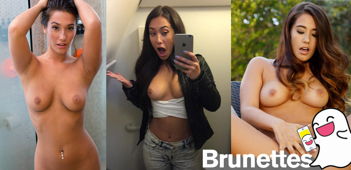 Brunette pornstar Eva Lovia on Snapchat