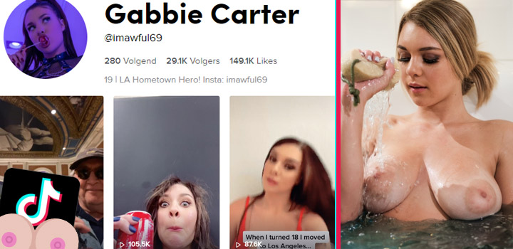Famous pornstars on TikTok: Gabbie Carter