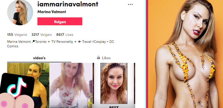 Famous pornstars on TikTok: Marina Valmont