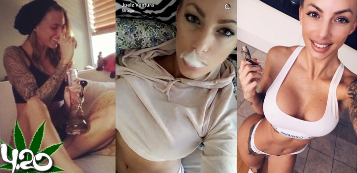 All stoner pornstars that love a hit from the bong