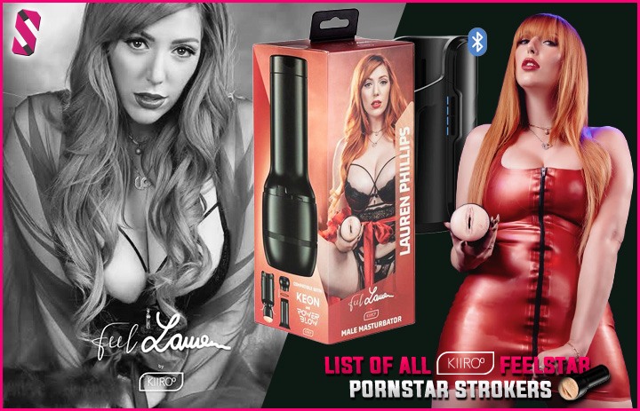 Redhead pornstar Lauren Philips exact pussy replica stroker - Kiiroo FeelStars sex toy brand
