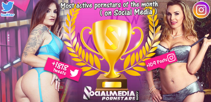 Monthly Winners - February 2021 - Tanya Tate and Adreena Winters are the pornstars with the most social media activity
