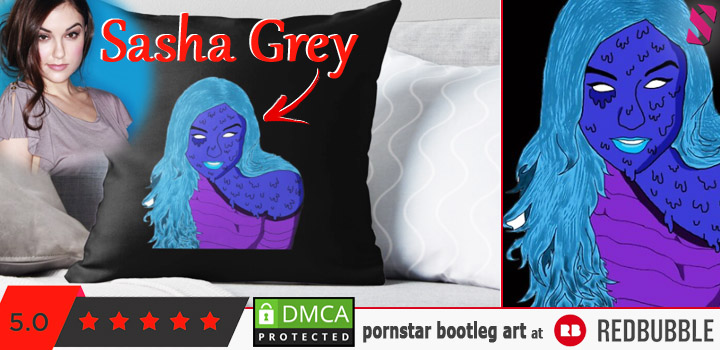 Monstrous pornstar Sasha Grey - The ugliest unlicensed pornstar merch on Redbubble (print on demand)