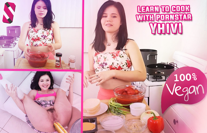 Cooking videos with pornstars on Youtube - Yhivi vegan food