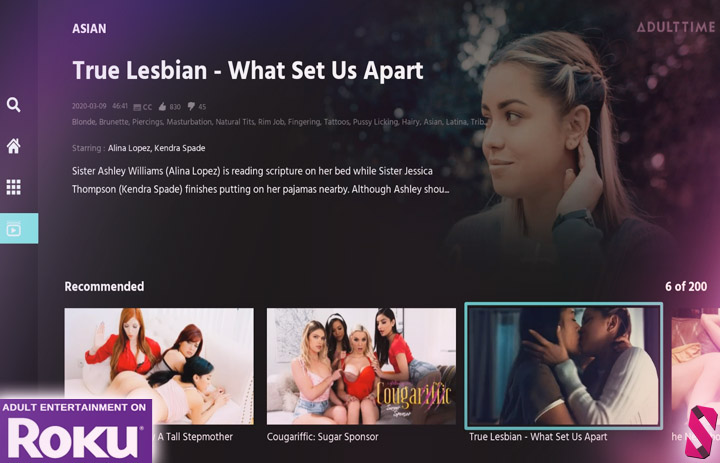 Adult Time Roku Channel True Lesbian XXX serie - The best premium porn Roku channels