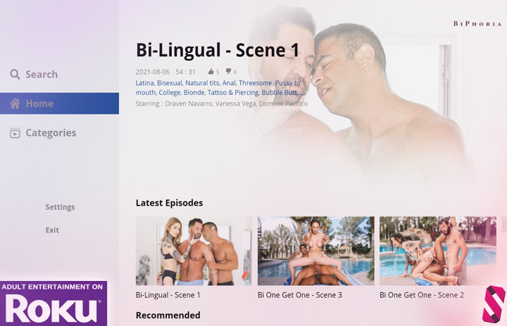 Biphoria bisexual adult films - The best premium porn Roku channels